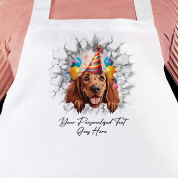 Personalised Irish Setter Birthday Break Through Dog, 3 of 8