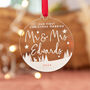 Personalised First Christmas As Mr And Mrs Keepsake Bauble, thumbnail 3 of 5