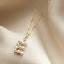 9ct Gold Pearl Letter Charm Necklace, thumbnail 1 of 6