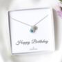 Personalised Gift For Her – Sterling Silver Birthstone And Initial Necklace, thumbnail 1 of 8