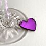 Mini Melting Heart Wine Glass Charm Set, Perfect For Dinner Parties, thumbnail 3 of 9