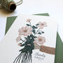 ‘Thanks A Bunch’ Floral Thank You Friend Family Card, thumbnail 2 of 3