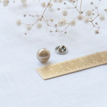 Champagne Faux Pearl Modesty Pin, 5 of 10