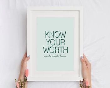 Know Your Worth, And Add Tax Print, 2 of 5