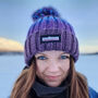 Berries Gradient Reflective Super Bobble Hat, thumbnail 1 of 6