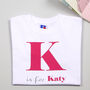 Children's Personalised Alphabet T Shirts, thumbnail 2 of 6