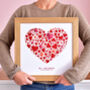 Personalised Lots Of Love Hearts Print Unframed, thumbnail 1 of 2