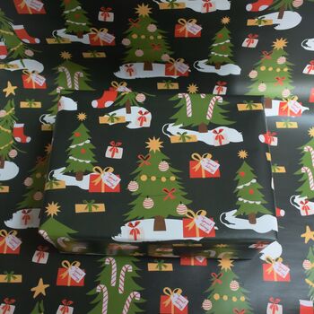 Retro Christmas Tree Wrapping Paper, 2 of 12