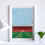 Liverpool Football Stadium Art Print Personalised Gift, thumbnail 1 of 6