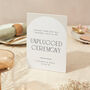 Wedding Ceremony Unplugged Sign A4 Minimalist Arch, thumbnail 1 of 5