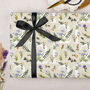 Three Sheets Of Floral 21st Birthday Wrapping Paper, thumbnail 1 of 2