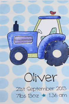 Tractor Children's Personalised Print, 2 of 8