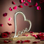 Personalised Metal And Wood Love Heart Ornament, thumbnail 1 of 4
