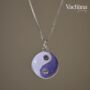 Purple Enamel Yin Yang Pendant Necklace, thumbnail 1 of 5