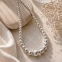 Graduated Sterling Silver Ball Bead Necklace, thumbnail 4 of 5