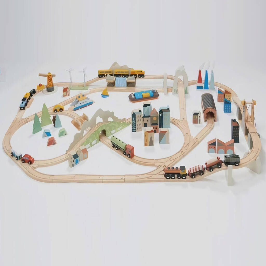 Large Wooden Train Set 3yrs+ By Alice Frederick 