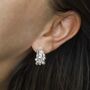Sterling Silver Bubble Hoop Studs, thumbnail 4 of 9