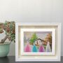 Giclee Print Of Girls In Pastel Dresses, thumbnail 1 of 4