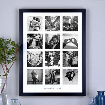 Personalised Twelve Photos Couples Print, 3 of 8