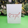 Personalised Couples Christmas Card And Date Envelope, thumbnail 2 of 6