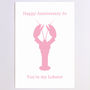 Personalised Lobster Birthday Card, thumbnail 4 of 9