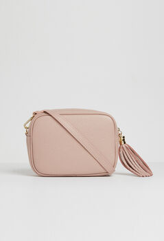 Verona Crossbody Tassel Blush Bag Pastel Pink Strap, 2 of 3