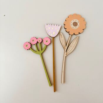 Hand Painted Spring Flower Bouquet, 3 of 4