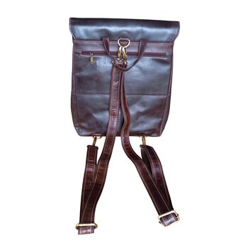Carlton Full Leather Backpack / Messenger Bag, 6 of 12