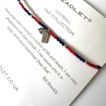 Crystal Palace Fc Football Fan Bracelet With Charms, 2 of 6