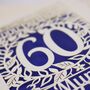 Personalised 60th Birthday Card Papercut Flower Design, thumbnail 8 of 8