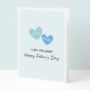 Personalised Blue Heart Father's Day Card, thumbnail 1 of 4