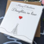 Personalised Handmade Christmas Card For Special Daughter In Law, thumbnail 3 of 4