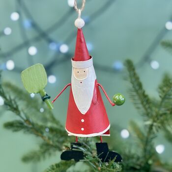 Personalised Padel Ball Santa Bauble, 2 of 4
