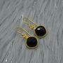 Black Onyx Earrings: Silver Or Gold, Dangle Drop, thumbnail 5 of 8