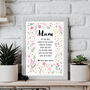 August Poppy Birth Flower Positive Affirmations Gift For Mum Print, thumbnail 2 of 7