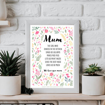 August Poppy Birth Flower Positive Affirmations Gift For Mum Print, 2 of 7