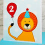 'Lion' Personalised Birthday Card For Children, thumbnail 4 of 4