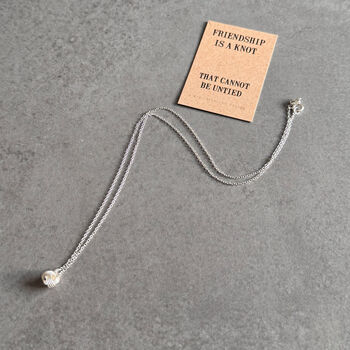 Friendship Knot Sterling Silver Necklace, 6 of 12
