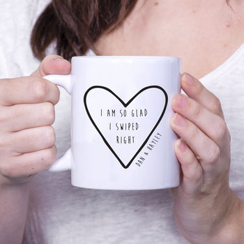 Personalised So Glad I Swiped Right Mug, 3 of 8
