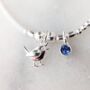 Sterling Silver Robin Beaded Stretch Bracelet, thumbnail 7 of 11
