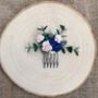 Navy And Blush Flower Hair Comb, thumbnail 1 of 6