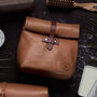 Leather Roll Down Ditty Washbag, thumbnail 2 of 4