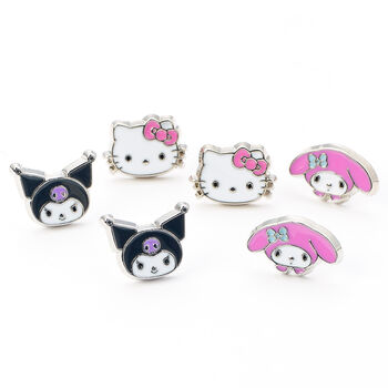 Hello Kitty Kuromi And My Melody Stud Earring Set, 5 of 7