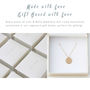 Gold Plated Or Sterling Silver Karma Disc Necklace, thumbnail 10 of 10