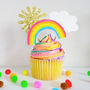 Rainbow, Cloud And Sparkly Sun Cupcake Toppers, thumbnail 2 of 4