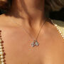 Sterling Silver Birth Flower And Initial Necklaces, thumbnail 1 of 12