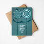 Romantic Floral Floral Card, Sustainable Paper, Blue, thumbnail 1 of 5