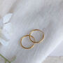 Classic Hoop Earrings Gold Plated Sterling Silver, thumbnail 4 of 4