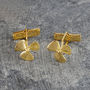 Nautical Propeller Gold Plated Silver Cufflinks, thumbnail 3 of 6