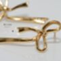 Silver And Gold Bow Bridesmaid Earrings, thumbnail 6 of 12